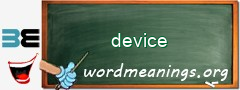 WordMeaning blackboard for device